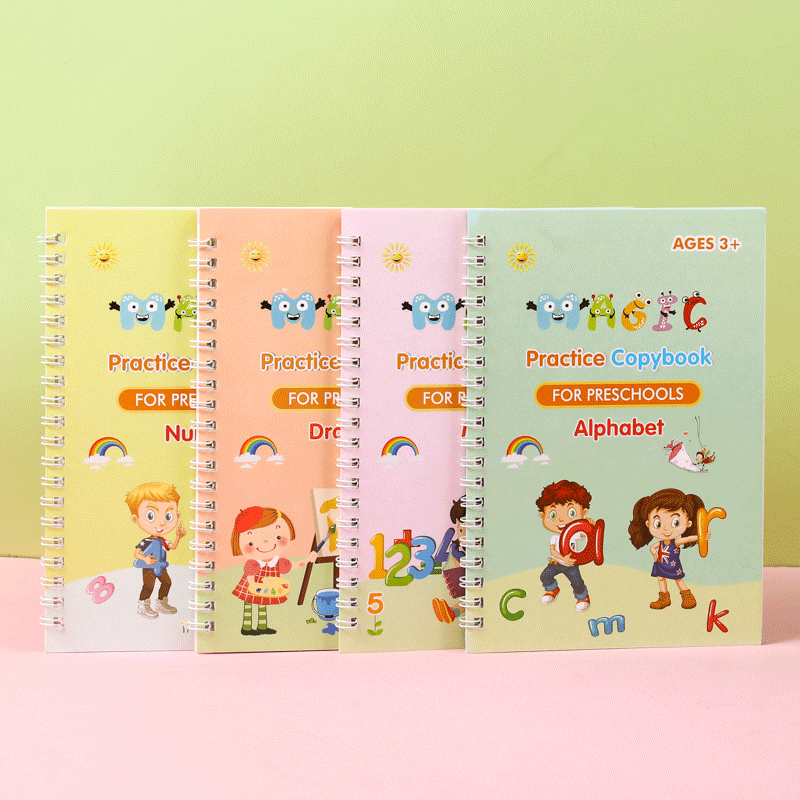 儿童益智英语魔法字帖笔套装（4册装）